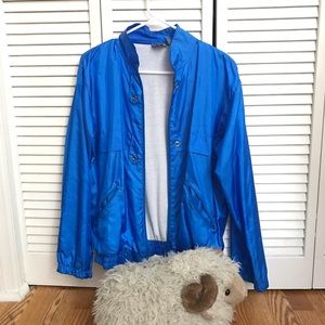 Vintage bright blue windbreaker